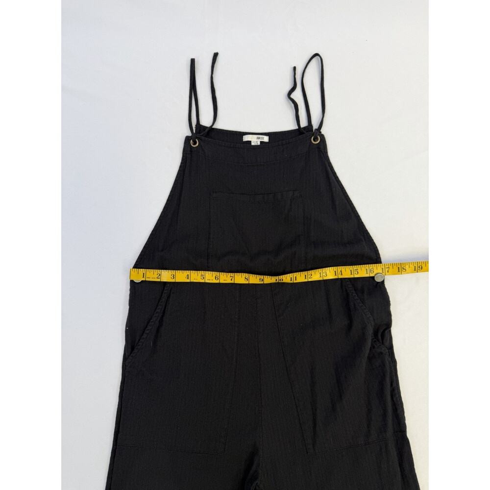 Amuse Society Jumpsuit Romper Size M Black Casual Lagenlook Comfy - Picture 12 of 16